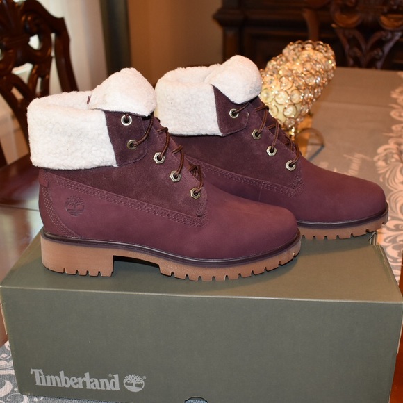 timberland teddy fleece fold down boots